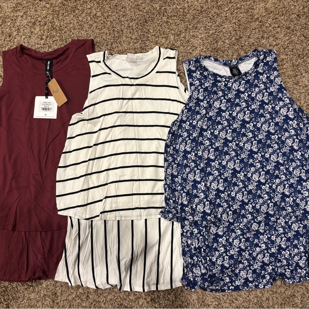Agnes & Dora tiered tunic tanks bundle